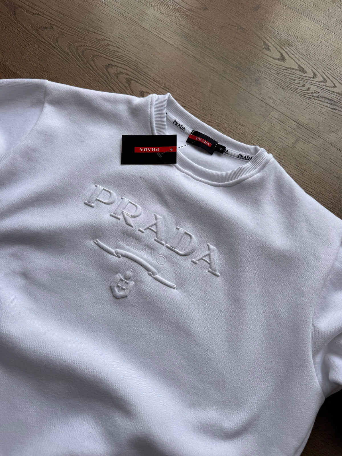 SUDADERA PRADA M1 - BLANCO