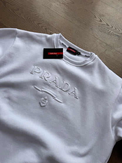 SUDADERA PRADA M1 - BLANCO